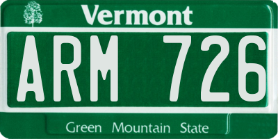 VT license plate ARM726