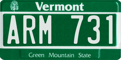 VT license plate ARM731