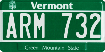VT license plate ARM732