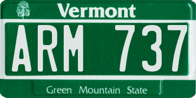 VT license plate ARM737