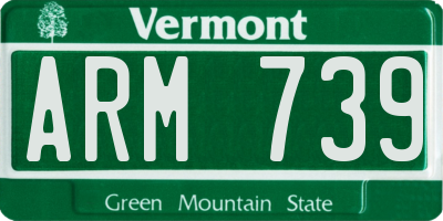 VT license plate ARM739