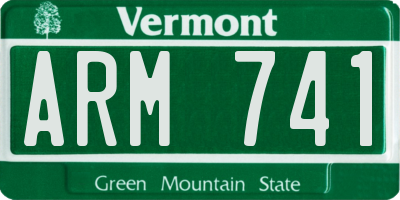 VT license plate ARM741