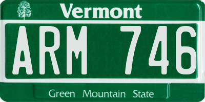 VT license plate ARM746