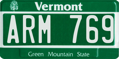 VT license plate ARM769