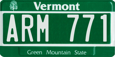 VT license plate ARM771