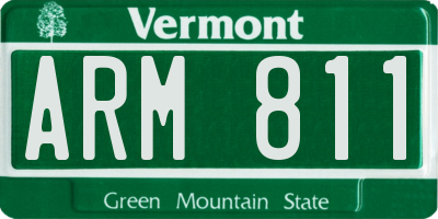 VT license plate ARM811