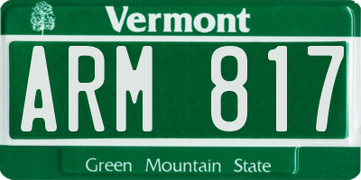 VT license plate ARM817