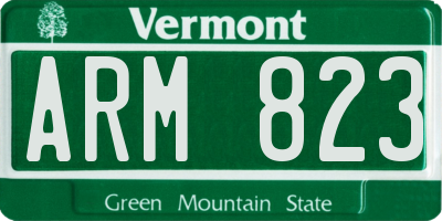 VT license plate ARM823