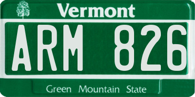 VT license plate ARM826