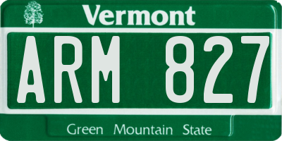 VT license plate ARM827