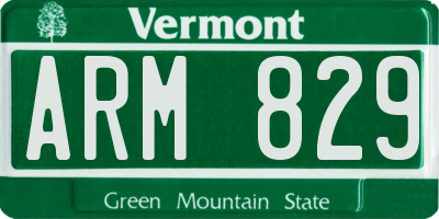 VT license plate ARM829