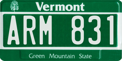 VT license plate ARM831