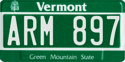 VT license plate ARM897