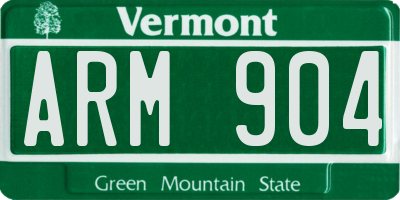 VT license plate ARM904