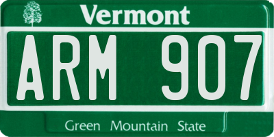 VT license plate ARM907