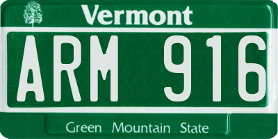 VT license plate ARM916