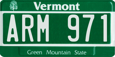 VT license plate ARM971