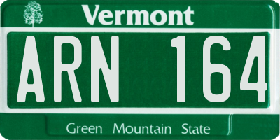 VT license plate ARN164