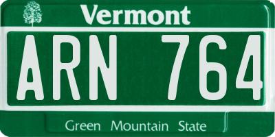 VT license plate ARN764