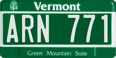 VT license plate ARN771
