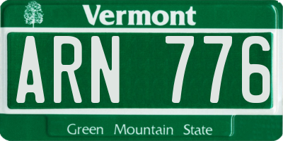 VT license plate ARN776