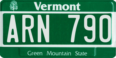 VT license plate ARN790