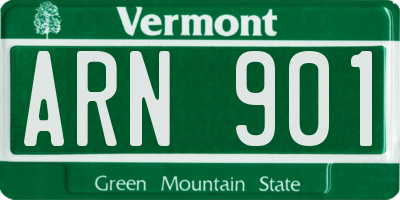 VT license plate ARN901