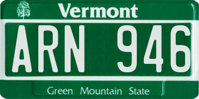 VT license plate ARN946