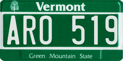 VT license plate ARO519