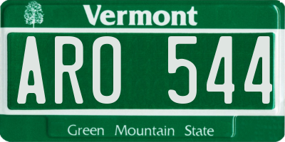 VT license plate ARO544