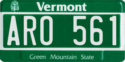 VT license plate ARO561