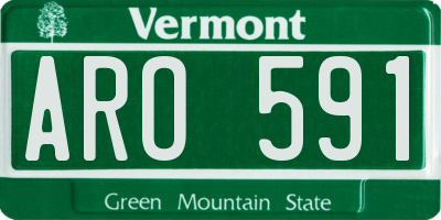 VT license plate ARO591
