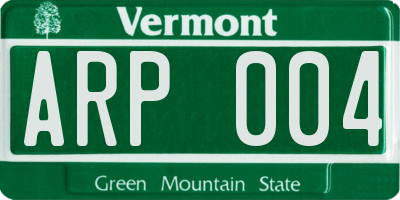 VT license plate ARP004