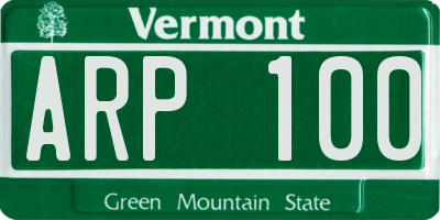 VT license plate ARP100