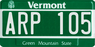 VT license plate ARP105