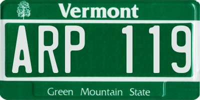 VT license plate ARP119