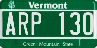 VT license plate ARP130