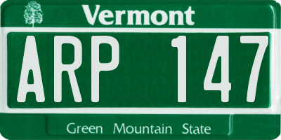 VT license plate ARP147