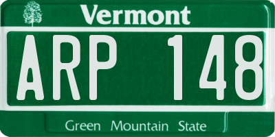 VT license plate ARP148