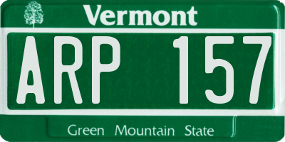 VT license plate ARP157