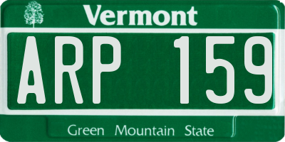VT license plate ARP159