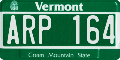 VT license plate ARP164