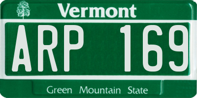 VT license plate ARP169