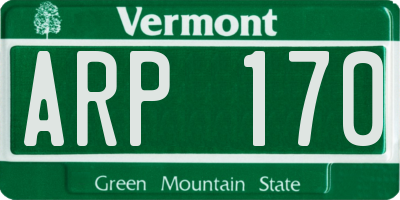 VT license plate ARP170