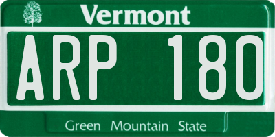 VT license plate ARP180