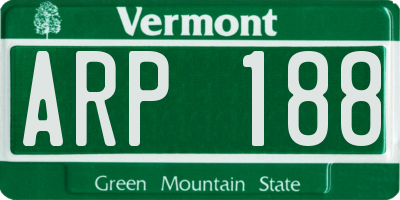 VT license plate ARP188