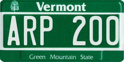 VT license plate ARP200