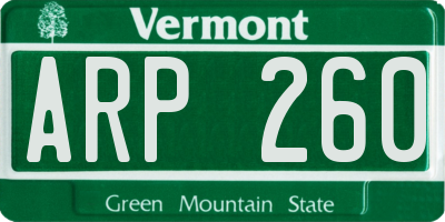 VT license plate ARP260