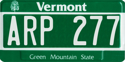 VT license plate ARP277