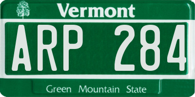 VT license plate ARP284